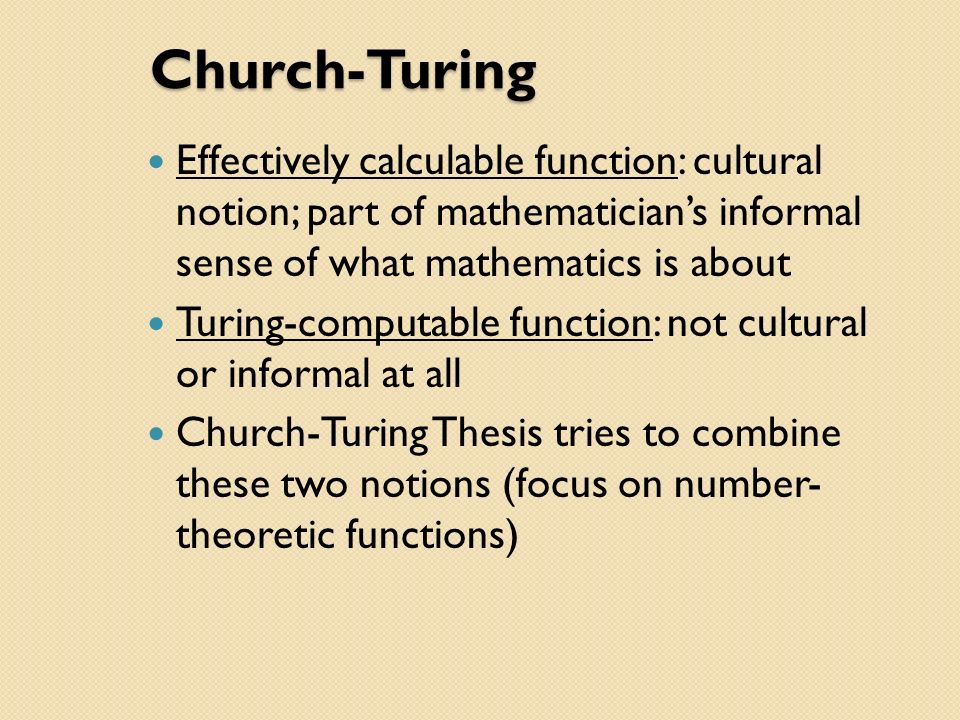 Church turing thesis 1936